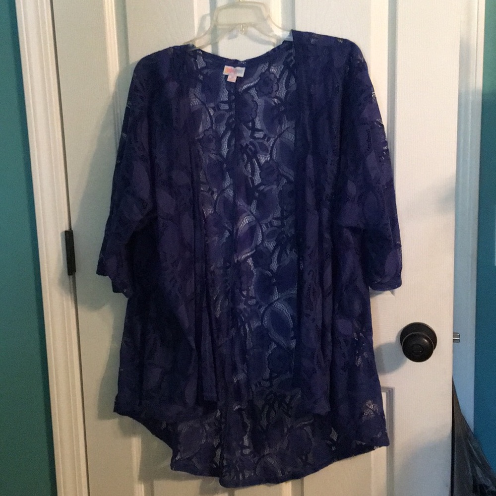 LuLaRose jacket in royal blue